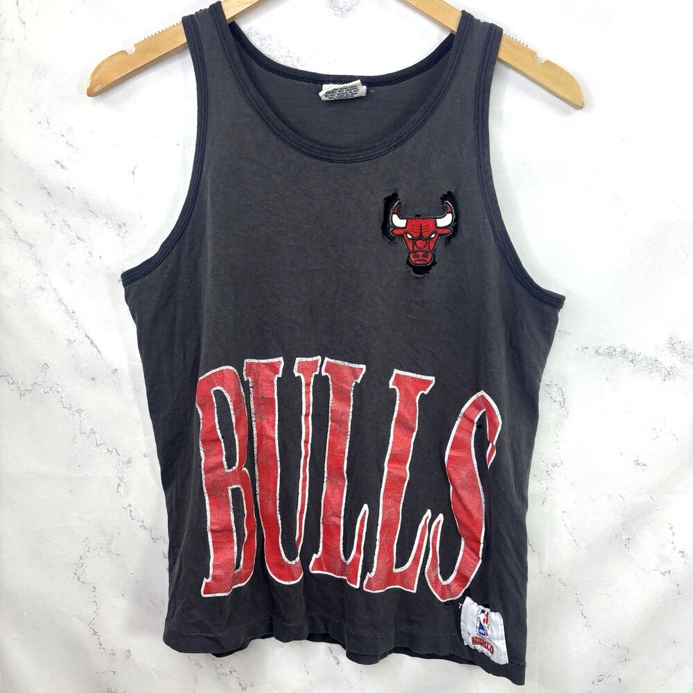 Vintage 90s Chicago Bulls Back Da Back Tank Top Tee NBA VTG Basketball Mens S